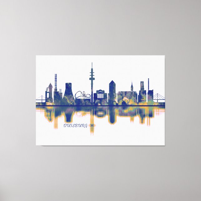 Duisburg Skyline Leinwanddruck (Vorderseite)