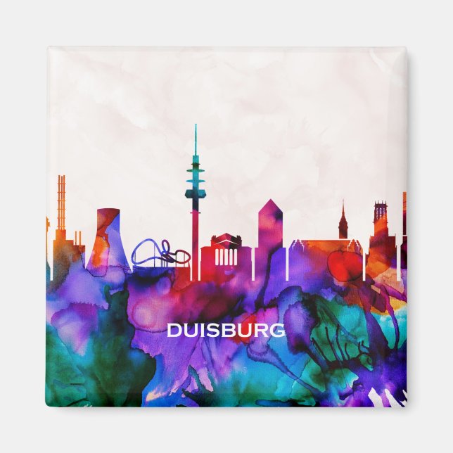 Duisburg Skyline Magnet (Vorne)