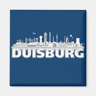 Duisburg Stadt Skyline - Magnet /Kühlschrankmagnet