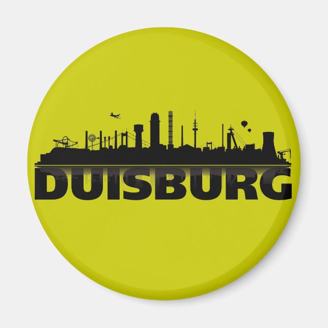 Duisburg Stadt Skyline - Magnet /Kühlschrankmagnet (Vorne)