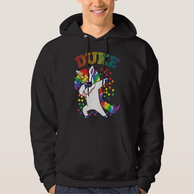 Duke Dabbing Unicorn Hoodie (Vorderseite)