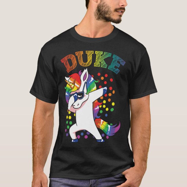 Duke Dabbing Unicorn T-Shirt (Vorderseite)