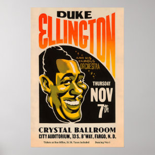 Duke Ellington Jazzplakat - Fargo, ND - 1940 2 Poster