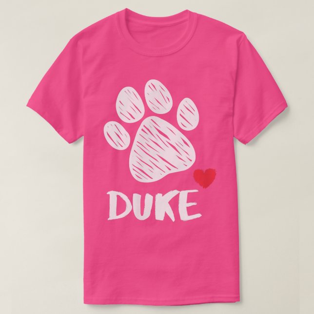 Duke mein Hund Duke Ich Liebe mein Hund Duke Welpe T-Shirt (Design vorne)