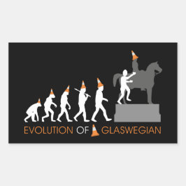 Duke of Wellington's Glasgow Traffic Cone Hat Rechteckiger Aufkleber