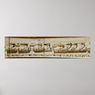 Duke William und seine Flotte durchqueren Pevensey Poster