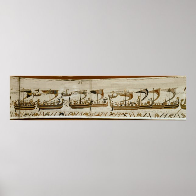 Duke William und seine Flotte durchqueren Pevensey Poster (Vorne)