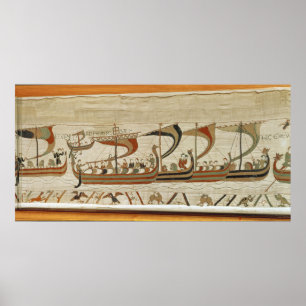 Duke William und seine Flotte überqueren den Kanal Poster