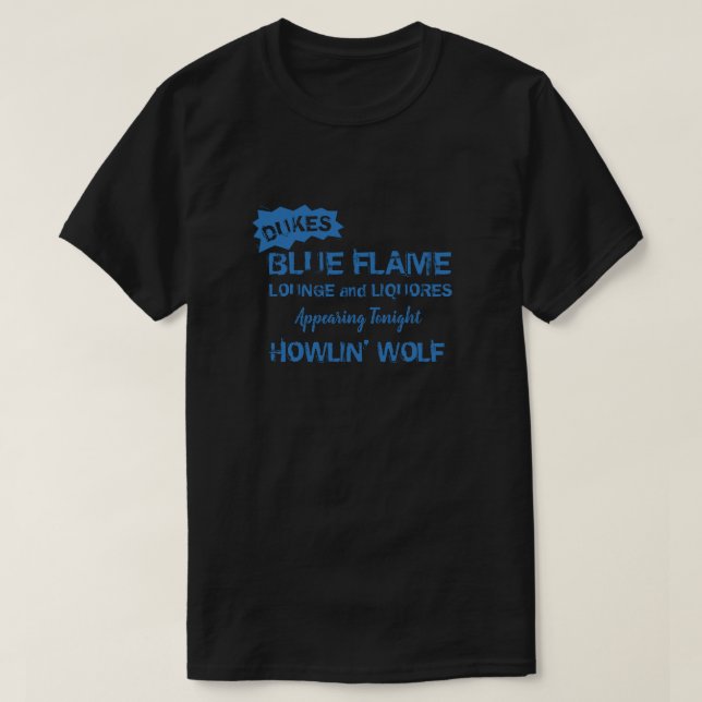 Dukes Blue Flame Lounge Chicago T-Shirt (Design vorne)