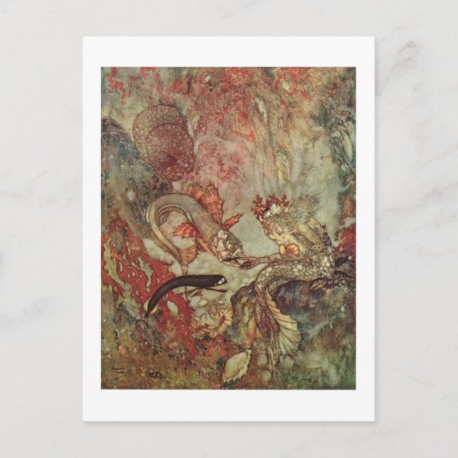 Dulac ist die kleine Meerjungfrau Postkarte (Vorderseite)