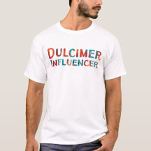 Dulcimer Colorful Influencer Music T - Shirt
