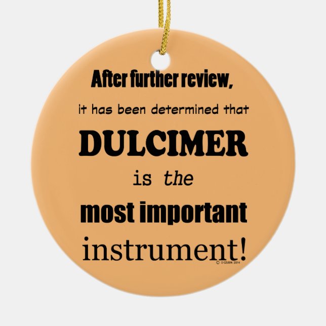 Dulcimer das wichtigste Instrument Keramik Ornament (Vorne)