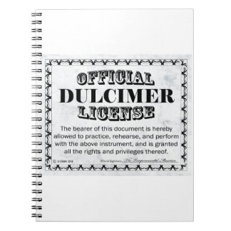 Dulcimer-Lizenz Notizblock