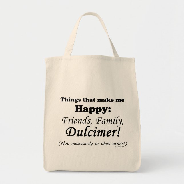 Dulcimer macht mich glücklich tragetasche (Vorne)