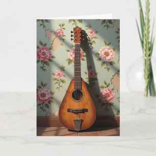 Dulcimer mit sechs Saiten Vintage - Ich denke an D Karte
