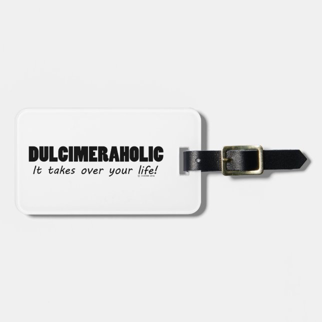 Dulcimeraholic Gepäckanhänger (Vorderseite horizontal)