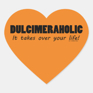 Dulcimeraholic Life Heart Sticker