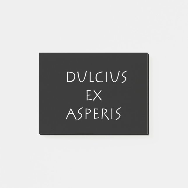 Dulcius ex asperis post-it klebezettel (Vorderseite)
