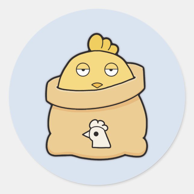 Dull Chick, Volltasche Runder Aufkleber (Vorderseite)