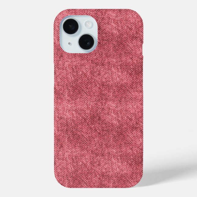 Dull Red Denim Pattern Case-Mate iPhone Hülle (Rückseite)