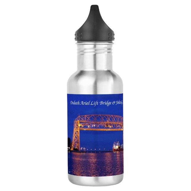 Duluth Aerial Lift Bridge & John G. Munson Flasche Edelstahlflasche (Links)