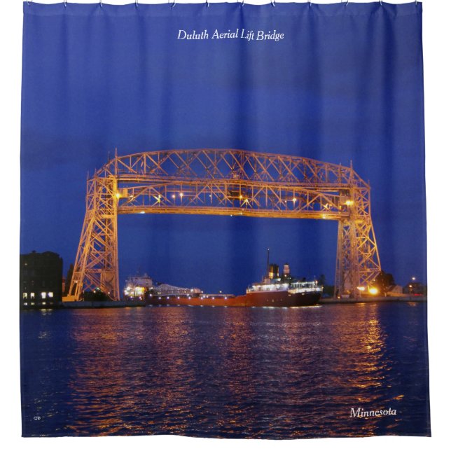 Duluth Air Lift Bridge & John G. Munson Duschvorhang (Vorderseite)