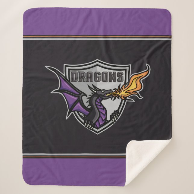 Duluth Dragons Eishockey Fleece & Sherpa Blankt Sherpadecke (Vorderseite)