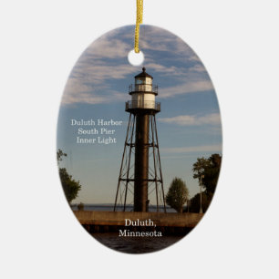 Duluth Hafen Süd Pier Innere Licht oval Ornament