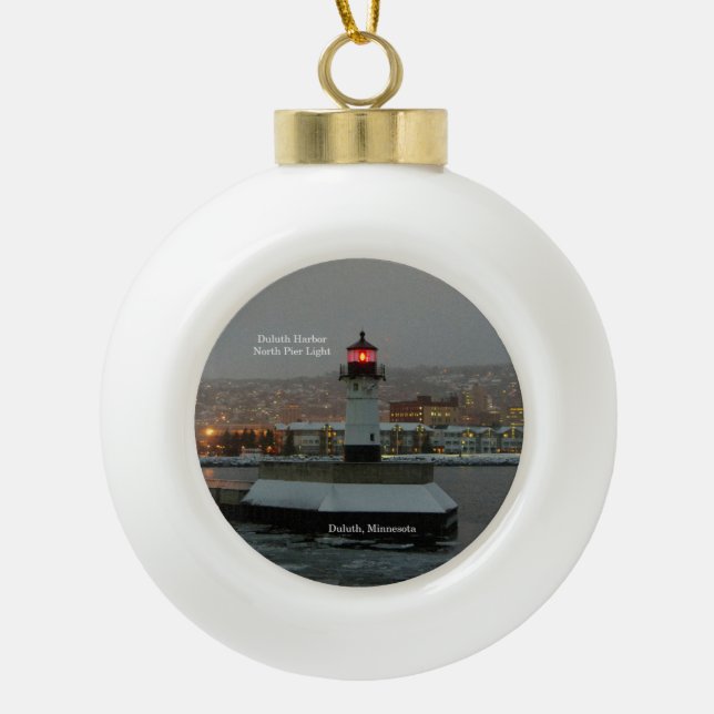 Duluth Harbor North Pier Light Ornament (Vorderseite)