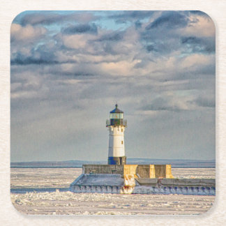 Duluth Harbour North Breakwater Leuchtturm Rechteckiger Pappuntersetzer