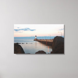 Duluth Harbour North Pier Leinwand drucksvoll