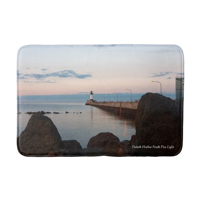 Duluth Harbour North Pier Light Bath mat Badematte (Vorderseite)