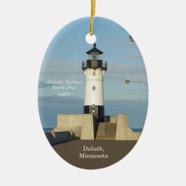 Duluth Harbour North Pier Oval Ornament (Vorne)