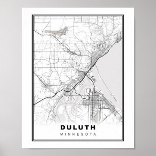 Duluth-Karte Poster