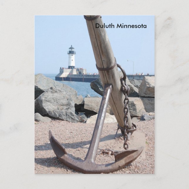 Duluth Lakewalk Anchor, Duluth Minnesota Postkarte (Vorderseite)