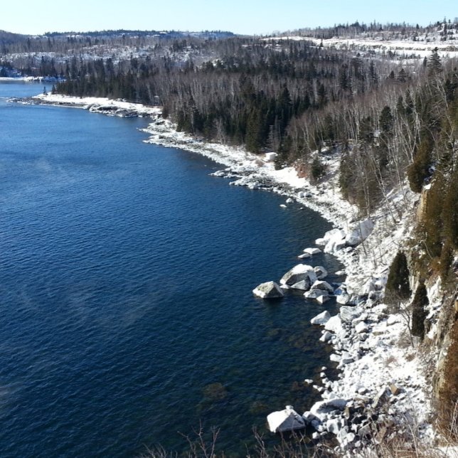 Duluth Lighthouse Canal Park Winter Schnee und Eis Dankeskarte (Von Creator hochgeladen)