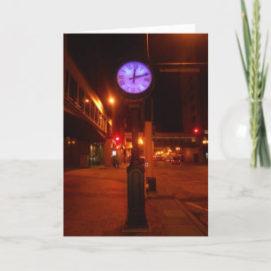 "Duluth Lila Street Clock" Geburtstagskarte Karte