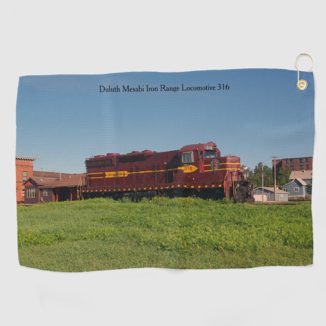 Duluth Mesabi Eisenbahn-Lokomotive 316 Golfhandtuch (Horizontal)