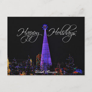 Duluth Minnesota Christmas Lights Postcard Feiertagspostkarte