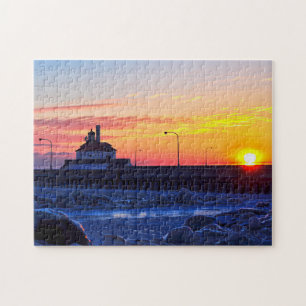 Duluth Minnesota Leuchtturm Sonnenaufgang Puzzle