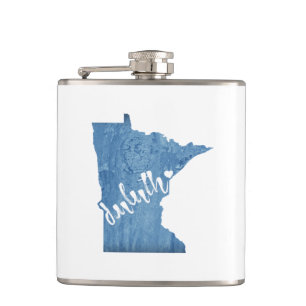 Duluth Minnesota Wood Grain Flachmann