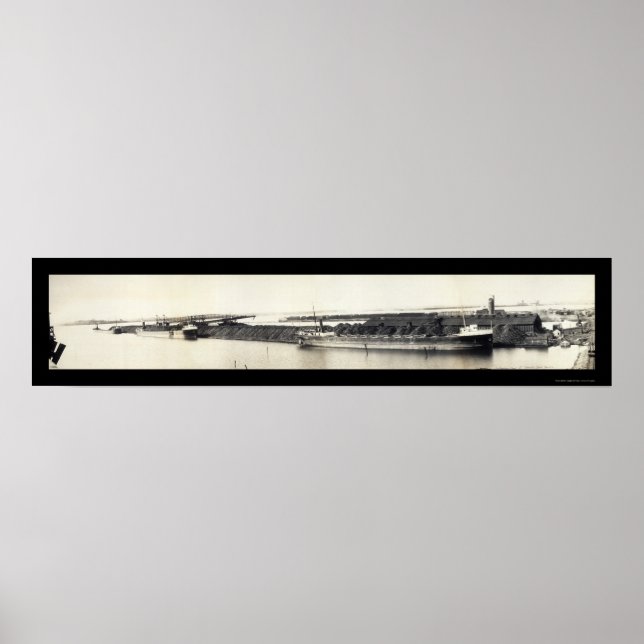 Duluth MN Kohlebarges Foto 1907 Poster (Vorne)