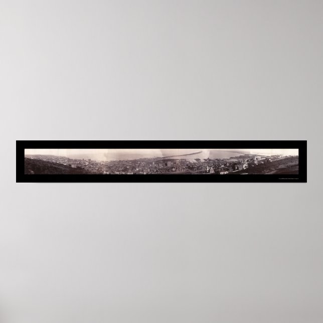 Duluth MN Panorama Foto 1886 Poster (Vorne)