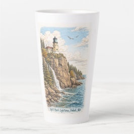 Duluth, MN, Split Rock Lighthouse Latte Mug Milchtasse