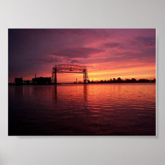 Duluth, MN Sunset Poster