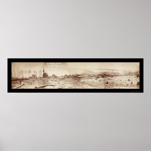 Duluth MN Waterfront Foto 1870 Poster (Vorne)