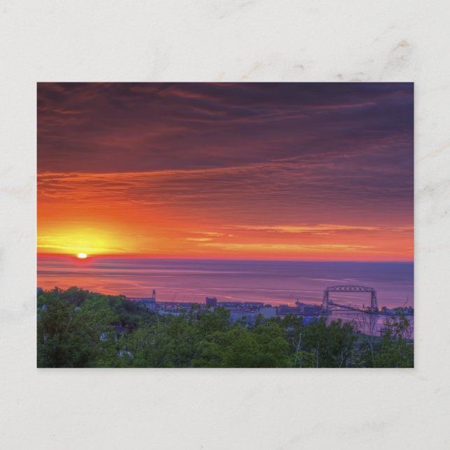 Duluth Sunrise Postkarte (Vorderseite)