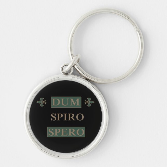 dum spiro spero, latin Phrase Schlüsselanhänger (Vorne)