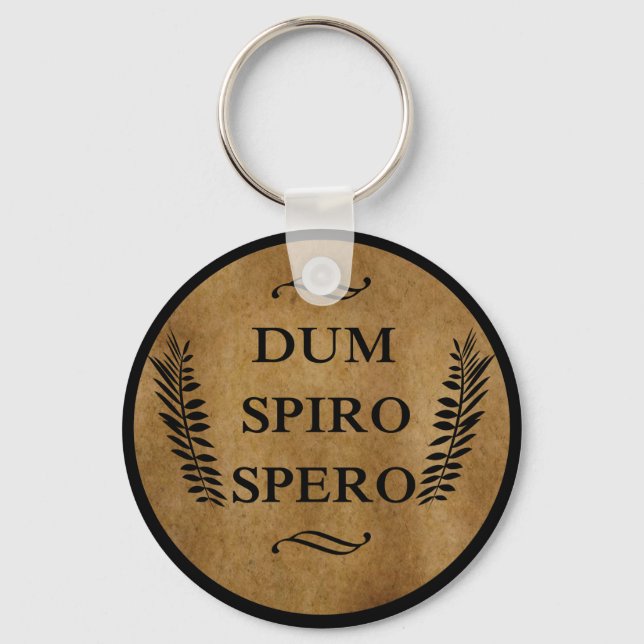 dum spiro spero, latin Phrase Schlüsselanhänger (Vorderseite)