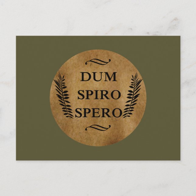 Dum spiro spero postkarte (Vorderseite)